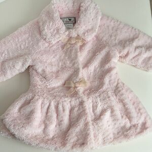 Widgeon Faux Fur Toddler Coat with Bows